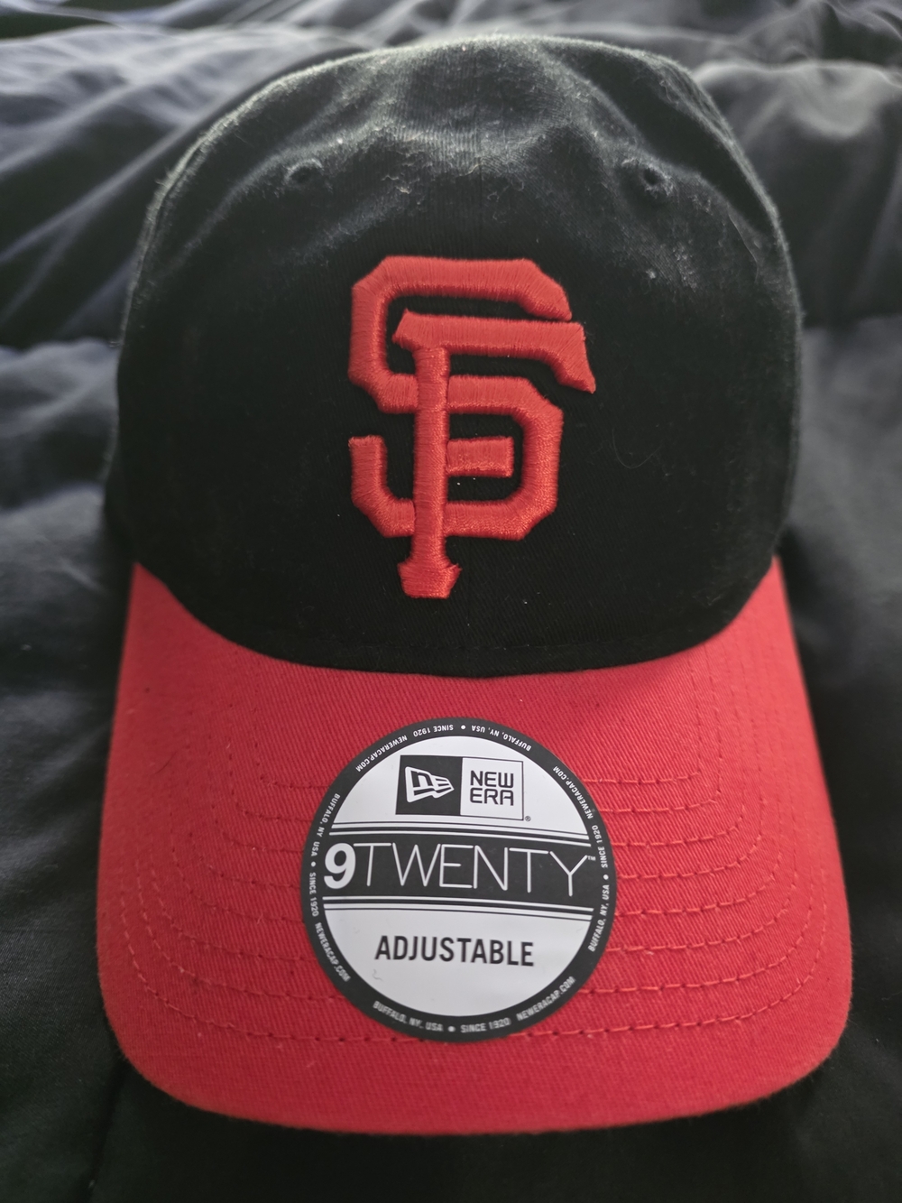 NWT New Era 9TWENTY San Francisco Giants Adjustable Hat Cap - Black & Orange